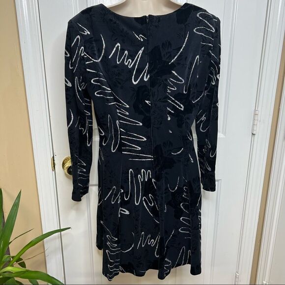 Vintage Betsy's Things Sample S/M Black Stretch Velour Silver Embellishments - Picture 2 of 11